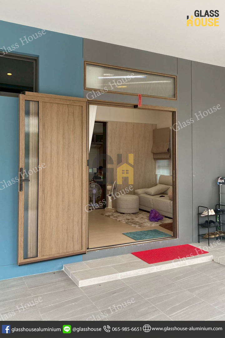 ประตู PC Door, pc door, บานเลื่อน, บานเลื่อนสวิง, ประตูบานพับ, ประตูบานเปิด, กั้นห้อง, กั้นแอร์, กั้นห้องกระจก, กั้นห้องอลูมิเนียม, ประตูบานเลื่อนซ้อน, ประตู 2 in 1, บาน 2 in 1
