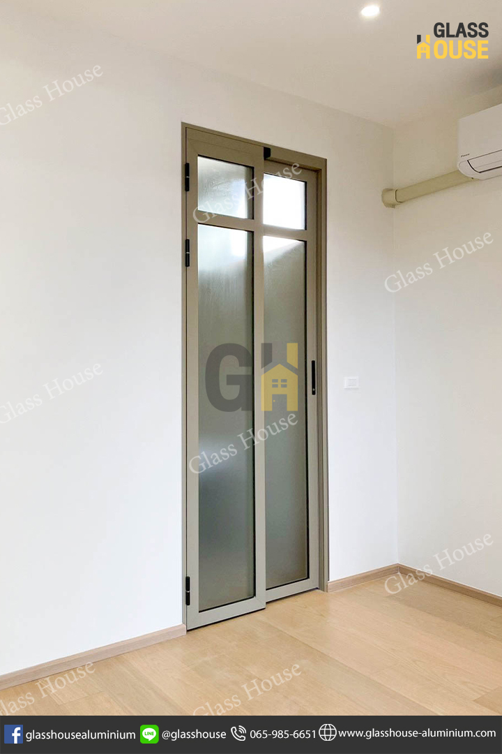ประตู PC Door, pc door, บานเลื่อน, บานเลื่อนสวิง, ประตูบานพับ, ประตูบานเปิด, กั้นห้อง, กั้นแอร์, กั้นห้องกระจก, กั้นห้องอลูมิเนียม, ประตูบานเลื่อนซ้อน, ประตู 2 in 1, บาน 2 in 1