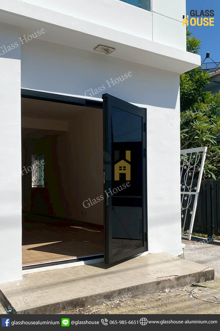 ประตู PC Door, pc door, บานเลื่อน, บานเลื่อนสวิง, ประตูบานพับ, ประตูบานเปิด, กั้นห้อง, กั้นแอร์, กั้นห้องกระจก, กั้นห้องอลูมิเนียม, ประตูบานเลื่อนซ้อน, ประตู 2 in 1, บาน 2 in 1