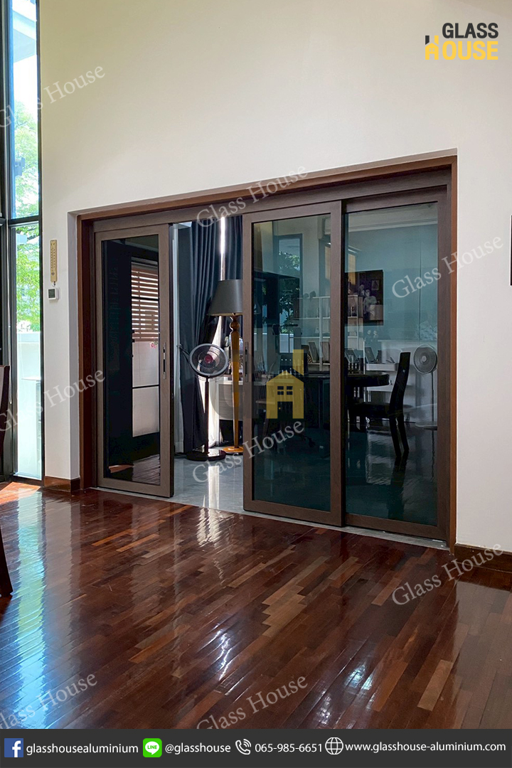 ประตู PC Door, pc door, บานเลื่อน, บานเลื่อนสวิง, ประตูบานพับ, ประตูบานเปิด, กั้นห้อง, กั้นแอร์, กั้นห้องกระจก, กั้นห้องอลูมิเนียม, ประตูบานเลื่อนซ้อน, ประตู 2 in 1, บาน 2 in 1
